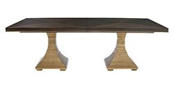 Double Pedestal Jet Set Dining Table