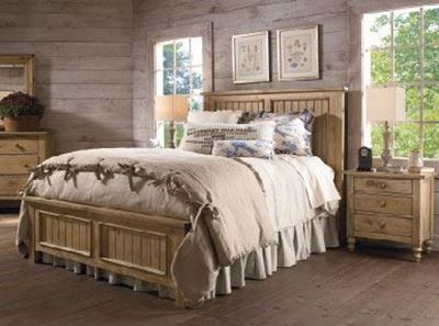 Picture of Vintage Pine Panel Bedroom