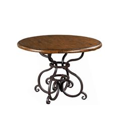 Picture of 44” Round Dining Table with Metal Base (Tobacco)