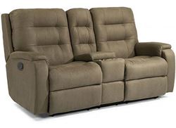 Arlo Reclining Loveseat with Console (2810-601) by Flexsteel furniture
