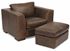 Hawkins Leather Ottoman 1347-08 with Hawkins Chair