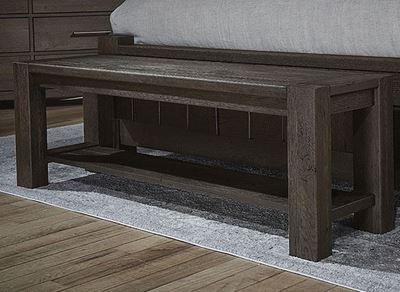 Dovetail Bed Bench with a Java finish from Vaughan-Bassett furniture