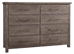 Dovetail Dresser - 002 in a Mystic Grey finish from Vaughan-Bassett furniture