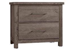 Dovetail Nightstand 741-227 with a Mystic Grey finish from Vaughan-Bassett furniture
