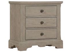 Heritage 3-Drawer Night Stand (114-227) in a Greystone Oak finish from Artisan & Post