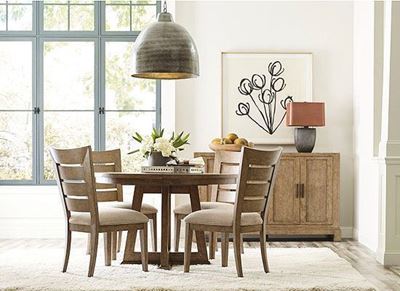 Skyline Dining Room Collection with Knox Round dining table from American Drew