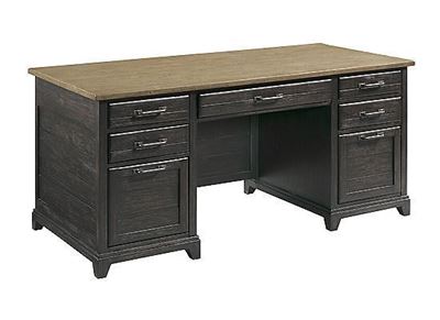 Picture of FARMSTEAD EXECUTIVE DESK PLANK ROAD COLLECTION ITEM # 706-941C